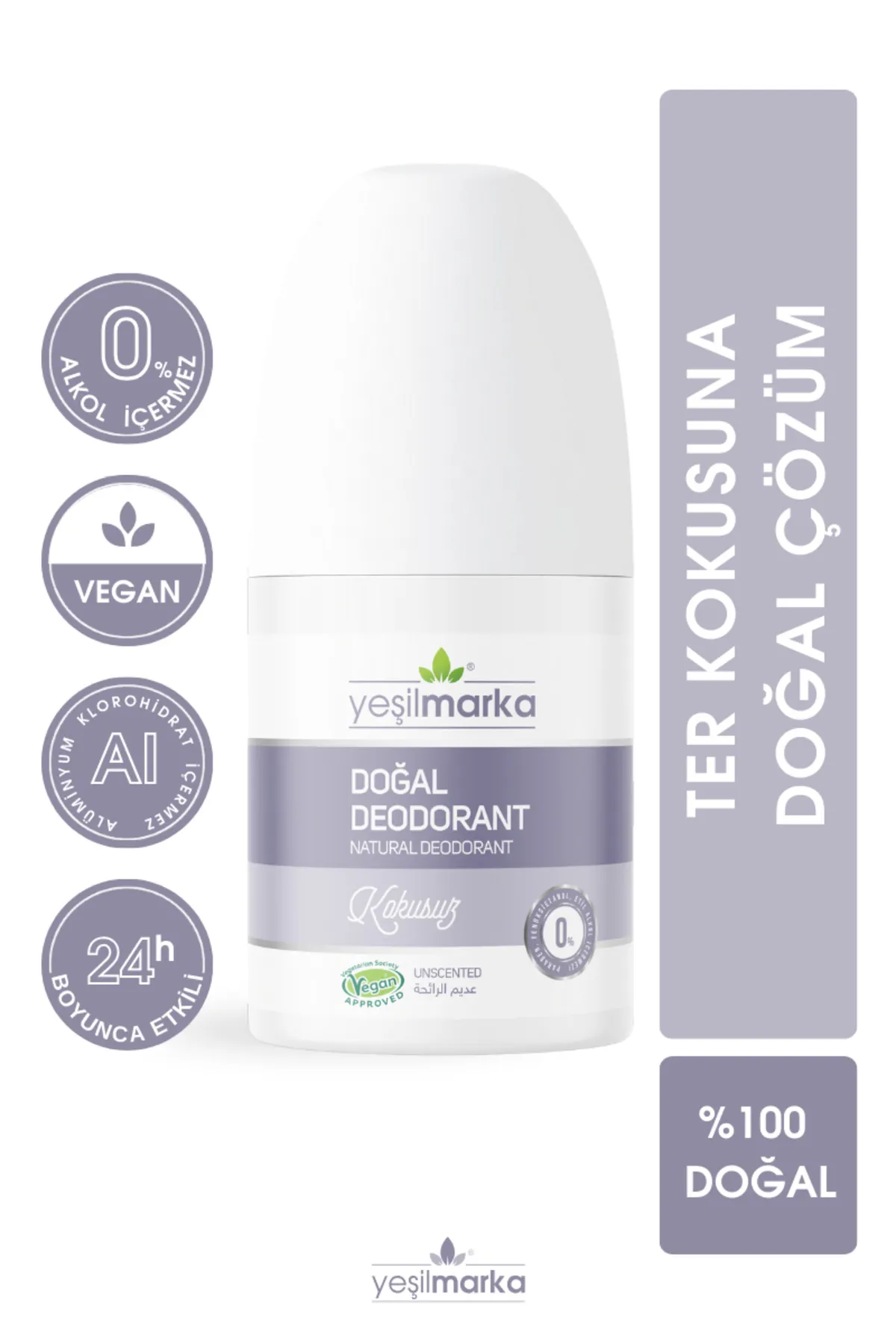 Yeşilmarka Doğal Deodorant - Kokusuz (50 ml) - Thumbnail