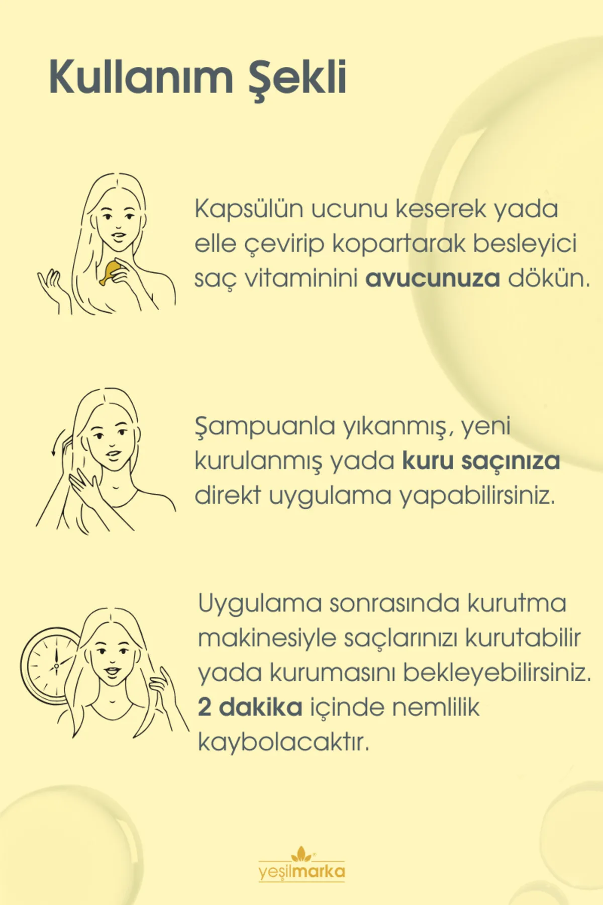 Yeşilmarka Saç Vitamini / Hair Vitamin - Keratin Oil & Royal Jelly